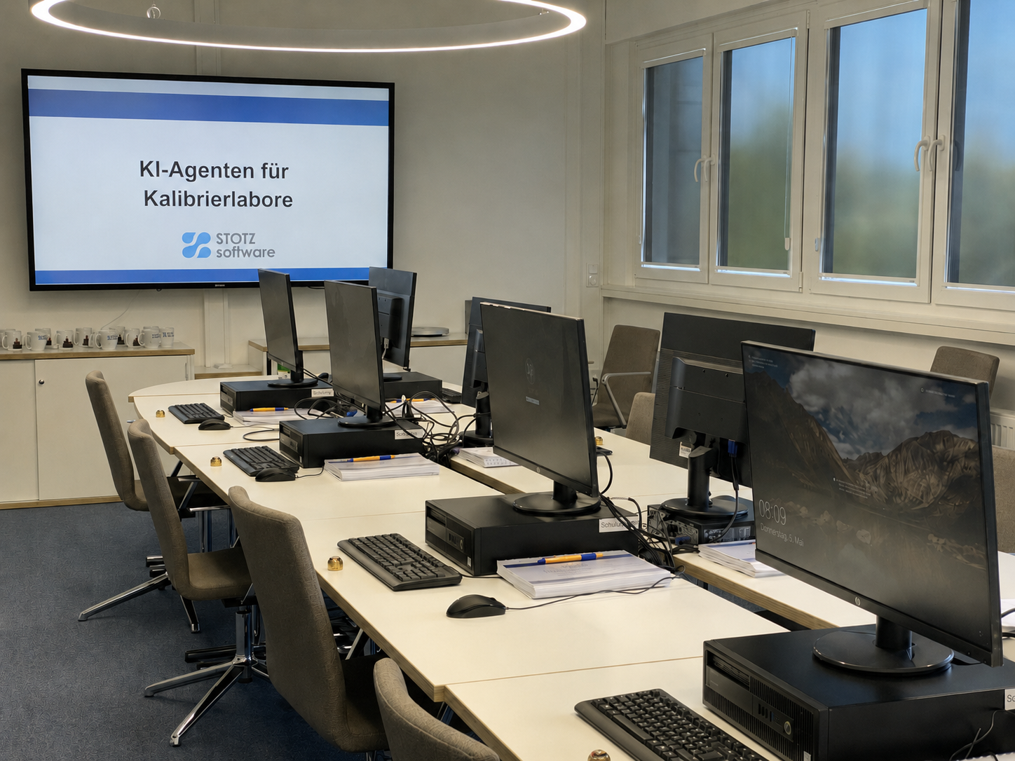 Schulungsraum für praxisnahe KI-Agenten-Schulung